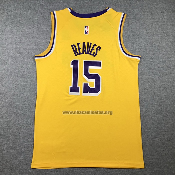 Camiseta Los Angeles Lakers Austin Reaves NO 15 Icon 2022-23 Amarillo
